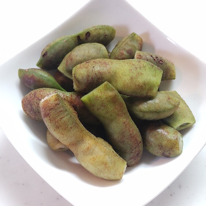 枝豆の塩ゆで(あら塩で美味しい♪)